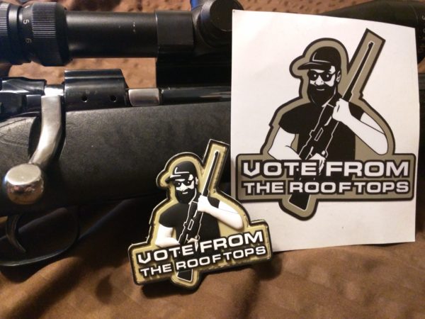 Vote From the Roof Tops PVC Morale Patch and 4x4 sticker! Limited Availability - Image 3