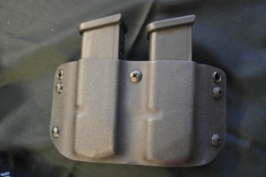 A magazine carrier for two Glock magazines.