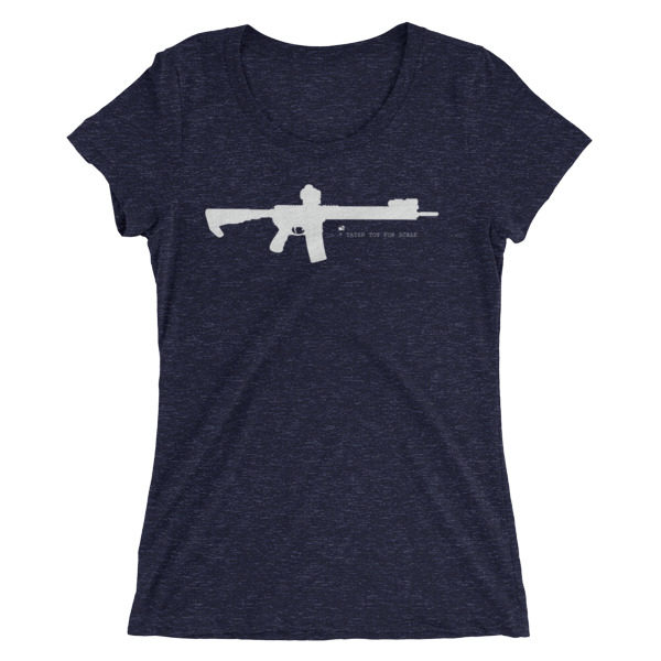 Tater tot for scale! Ladies' short sleeve t-shirt - Image 3