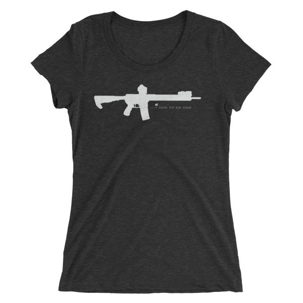 Tater tot for scale! Ladies' short sleeve t-shirt
