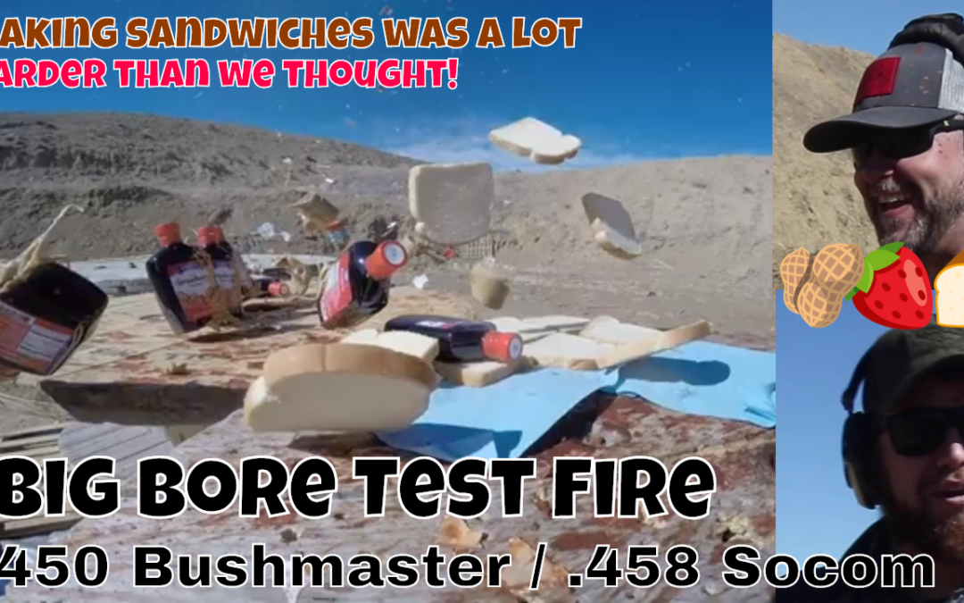 The worst peanut butter & jelly sandwiches ever. .450 BushMaster and .458 Socom