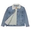 Light denim WLS - Unisex denim sherpa jacket - Image 3